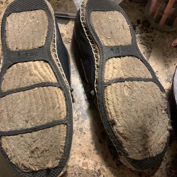 One pair of pre-loved coach leather navy shoes Espadrilles ❤️🥰👍 - Picture 4 of 6